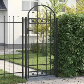 42008886 Vidaxl Fence Gate Gray 89 X 200 Cm Steel