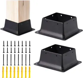 30560-a Vigtayue 4 X Post Base 2 Pcs Inner Size 3.6 Inch X3.6 Deck Heavy Duty Metal