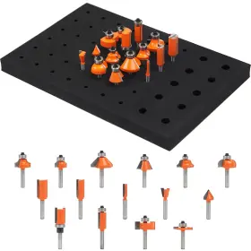 Rbslw002c Vikiton 1/4 Shank Router Bits Set Carbide Wood For Woodworking 15pcs O