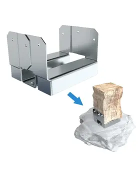 B0c49w8jg9 Vikofan 10 Pk 4x4 Galvanized Post Base 3.5x3.5 Wood To Concrete Adjustable
