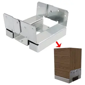 5.5x5.5in Vikofan S180z10 10 Pcs 6x6 Concrete Deck Post Anchor Base Adjustable Metal Actual