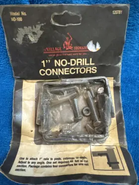 120781 Village Ironsmith The 1 Inch No-drill Rail Beam Connectors New Old Stock 1323