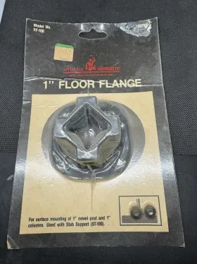 Ff-100 Village Ironsmith 1 Inch Square Railing Post Floor Flange For Black New