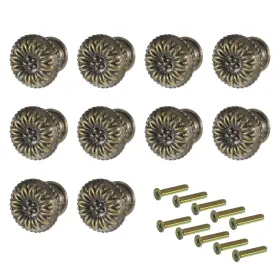 Ik1rwxqd Vin Beauty 697270 1 10pcs Mini Metal Jewelry Box Knobs Vintage Flower Shape Bronze