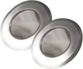 Lorje-lw823 Vip Home Essentials Stainless Steel Kitchen Sink Strainer Large Wide Rim 4.5 Inch Set Of 2