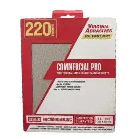 453-110220-20 Virginia Abrasives Sandpaper Sheets Commercial Pro Wet Dry Sanding Fo