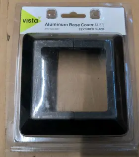 Pb7746xb0y Vista Railing Systems Lot Of 6 Textured Black Aluminum Base Cover 2.5 Inch