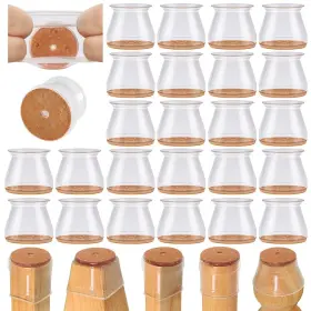 B09xdhxbq2 Viume 24pc Silicone Chair Leg Caps 1.3-2in Felt Floor Protectors Hardwood Tile
