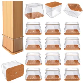 B0ds5f84b2 Viume 24 Pcs Chair Leg Floor Protectors Silicone Covers Felt Pads For 6.25 Inch -8 Legs