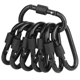 Caclip01-8b Vonpri Locking Carabiner Clip 3 Inch D Ring Clips Spring Snap Key Chain Hook