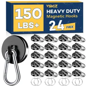 B0fszvwc4y Vskiz Magnetic Hooks Heavy Duty 150lbs 24 Pack Black Super Strong With