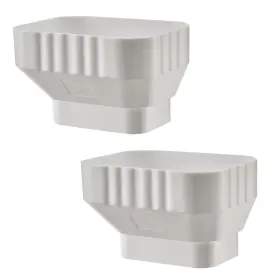 Vyh 683709403466 Gutter Downspout Adapter 3x4 To 2x3 White 2-pack For Easy Installation