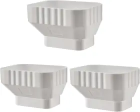Vyh 683709403480 3x4 To 2x3 Downspout Adapter White 3 Pack