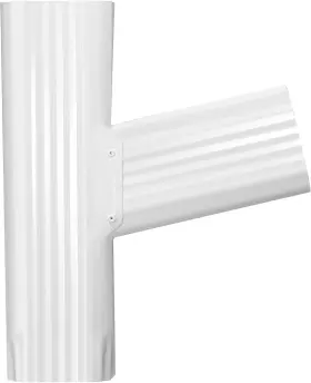 Vyh 689259217287 Gutter Y Downspout Connector 2x3 Standard Right High Gloss White