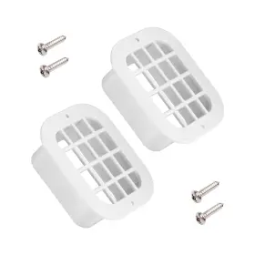 Vyh 753089938183 2 X 3 Rain Gutter Downspout Drop Outlet With Filter White Pack