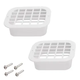 Vyh 753089938237 3 X 4 Rain Gutter Downspout Drop Outlet With Filter White 2 Pack