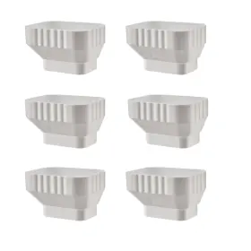 Vyh 756411804729 3x4 To 2x3 Gutter Downspout Adapter White 6 Pack