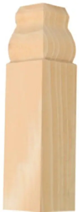 Waddell Ibtb-32 Trim Block Moulding Corner Inside Base Pine 4.5 X 1.1 Inch -