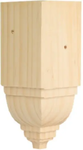 Ictb-52 Waddell Trim Block Moulding Inside Crown Pine 6.75 X 3.25 Inch -