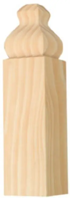 Obtb-32 Waddell Manufacturing Trim Block Moulding Outside Base Pine 4.5 X 1.1 1.1- Inch