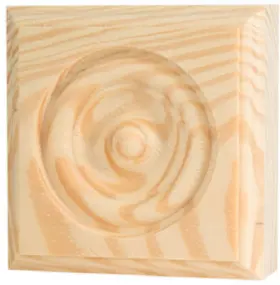 Rtb-35m Waddell Manufacturing Trim Block Moulding Rosette Pine No Bevel 3.75 X 1- Inch -rtb-35m