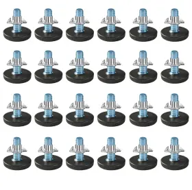 B0b9xth4r3 Wafjamf 24 Pcs M6 Thread Adjustable Furniture Levelers Screw-in Steel Feet For Tables Ch