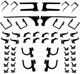 B0g3c814pb Wall Control 52-piece Metal Hook Assortment Black Steel Tool Board Hooks Bulk Pa