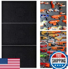B07jl1hbqk Wallpeg Peg Board For Nerf Gun Storage Organizer Kit 3 Ea 24 Inch X16 Pegboard Holde