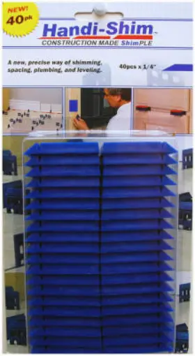 Hs1440bl Watman Inc 36 Pack Handi-shim Construction Shim Blue 1/4- Inch 40-ct