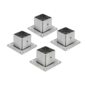 Wx1617 Wealrit 4 Pcs Square Post Bases Stainless Steel Flange Anchor Heavy Duty B