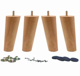 B07kwzwb13 Weichuan Solid Rubber Wood 6 Inch Slant Furniture Legs For Sofa Couch Chair Ottoman