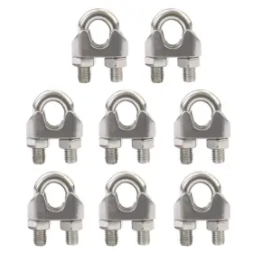 E0030 Weimeet M10 Wire Rope Clamp 304 Stainless Steel 3/8 Inch Cable Clip 8 Pa