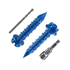Lljsnls17 Wensilon 30 Pcs 3/16 Inch 1-1/4 Slotted Hex Washer Head Concrete Screws Ancho