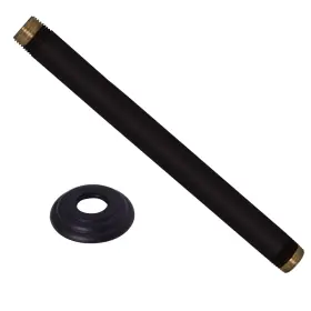 D3612a-62 Westbrass 1/2 Inch Ips X 12 Ceiling Mounted Shower Arm With Flange Matte Black