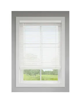 2030349 White New Levolor Trim Go 2.0-in Slat Width 28-in X 64-in Cordless Faux Wood