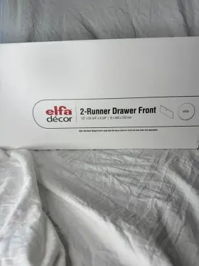 White 315496112155 Elfa Decor 2-runner Drawer Front And Frame Set