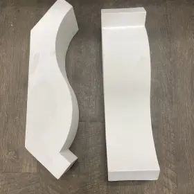 34037125 White Composite Porch Column Brackets New Primed 2 Pack