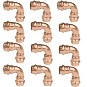 Whk-p44-10 Whk 12 Pack Propress 1/2 Inch X Copper Press Fittings Pro 90 Degree El