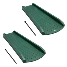 Wholesaleplumbing Supply 759992765922 2-pack Decorative Downspout Green Splash Block Rain Gutter Drain Extender 2-