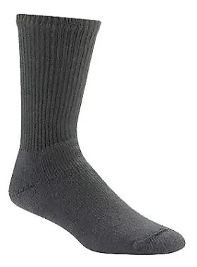 F1055-052-l Wigwam Mills Inc At Work King Cotton Crew Sock Black Large