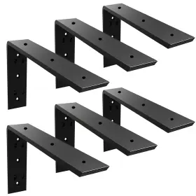 B0cy55ky4b Winker Countertop Support Bracket 6 Pack Heavy Duty 3/8 Inch Thick Hidden L Shelf Br