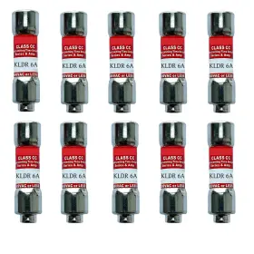 Kldr-6a Winplm 10-pack New Kldr-6 600vac Time Delay Fuse Kldr 6a Class Cc Cartridge
