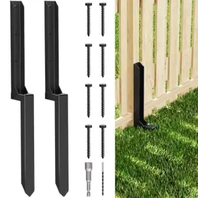 Gcm6036 Winsoon Thickened Steel Fence Post Repair Kit 2pack One-piece No Splicing Heavy Duty