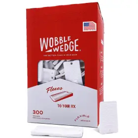 B00a6vjlvc Wobble Wedges Original Wedge Flexible Plastic Shims 300-pack - Multi-purpose Leveling F