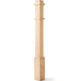 Wonderjune 313045870898 1 Pcs Red Oak Stair Newel Post 48 Inch Solid Wood Box Contemporary Stairca