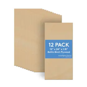Woodpeckers B01n7g342d Baltic Birch Plywood 3 Mm 1/8 X 12 24 Inch Craft Wood Of B/bb Grade