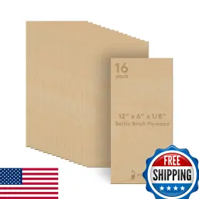 B07jncbklc Woodpeckers 3 Mm Baltic Birch Plywood 1/8 X 6 12 Inch Box Of 16 B/bb Grade Craft Wood St