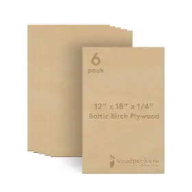 B0cym2ckf1 Woodpeckers 6mm Baltic Birch Plywood 1/4x12x18 Inch Pack Of 6 B/bb Grade Craft W