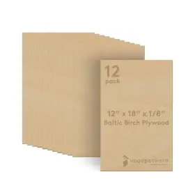 B0cym2d11q Woodpeckers 3 Mm Baltic Birch Plywood 1/8 X 12 18 Inch Box Of B/bb Grade Craft Wood S