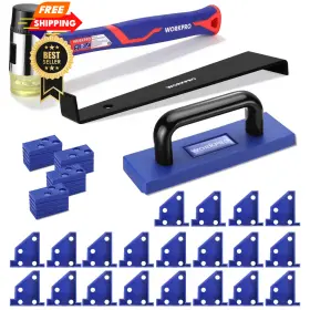 W001609a Workpro 63-piece Laminate Flooring Tools 5-in-1 Vinyl And Lvp 63-pack Blue
